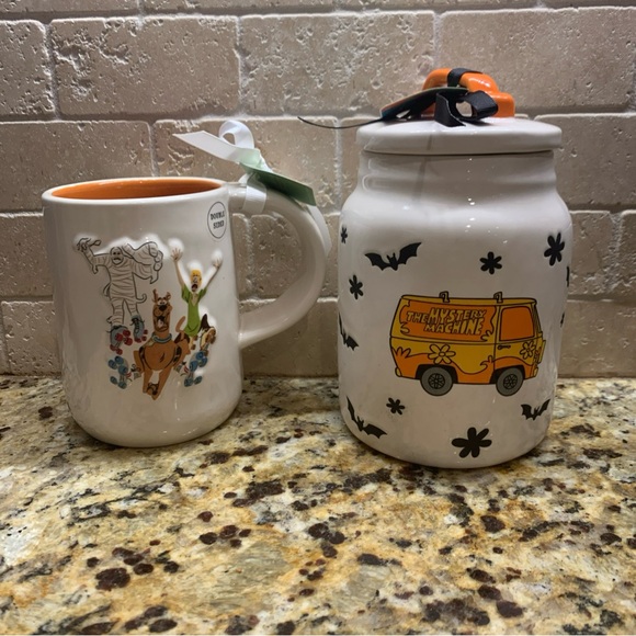 Rae Dunn Other - New 2024 Rae Dunn “Scooby Snacks & Run Scoob!” Canister Mug Set TikTok Halloween